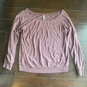 Z Supply Heathered Mauve Long Sleeve Top
